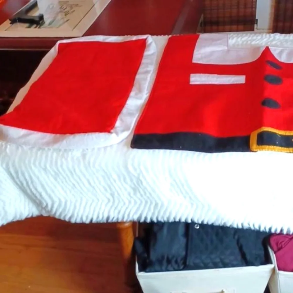 SANTA Bathroom Set Felt Rug & Seat Lid Vintage 3 pieces‎
